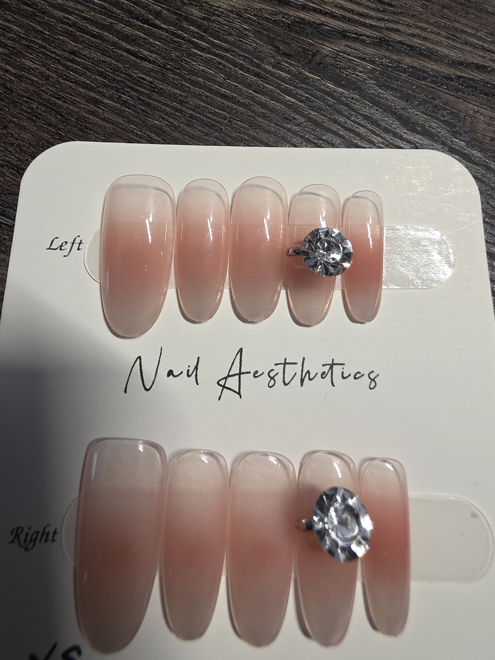 Blush Crystal Glam Press-On Nails